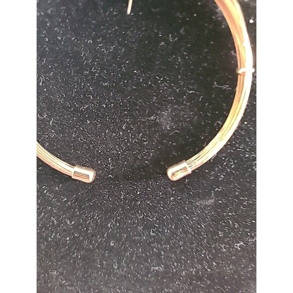 Gold Tone Vintage 14 Strand Round Open Bangle Bracelet 1960's-1980's Era - Picture 4 of 5